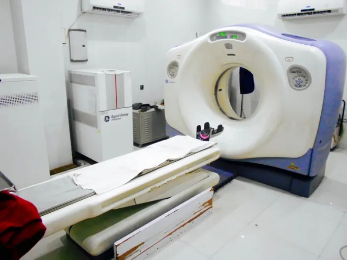 CT scan room shown in Krishna Hospital's official gallery